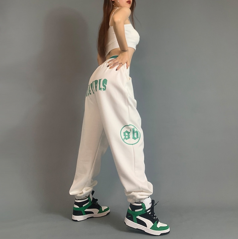 Спортивные брюки 2021 Bulegirls Hip-hop Style Sweatpants White/Red