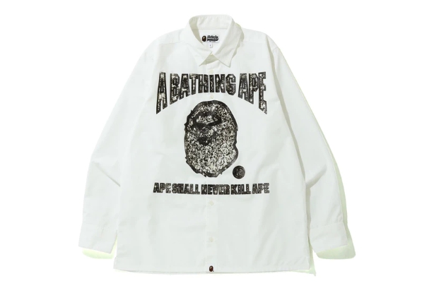 Рубашка BAPE Jewelry Motif Wide Shirt White