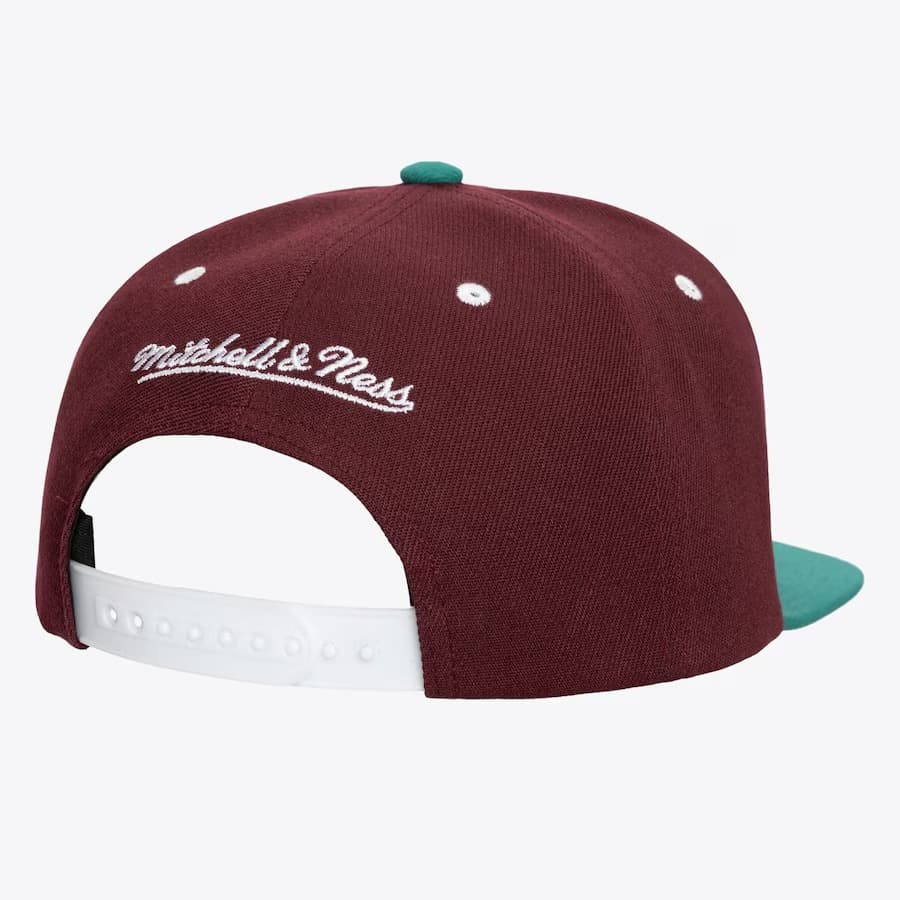 Бейсболка Mitchell & Ness Purple Teal Anaheim Ducks Evergreen Vintage Crispy White Snapback Hat