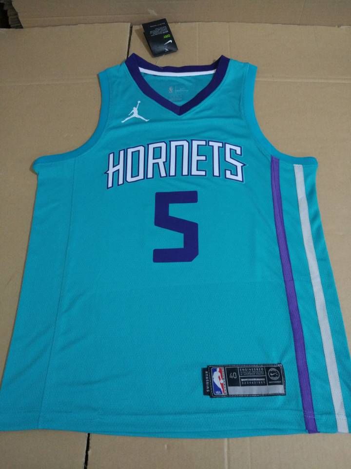 Баскетбольная джерси 2017-18 Nicolas Batum Hornets #5 Icon Teal