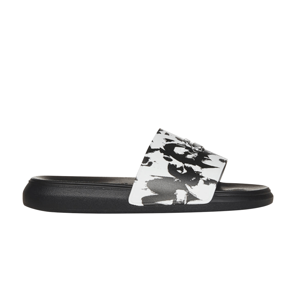 Кроссовки Alexander McQueen Rubber Pool Slide 'Graffiti - White Black'