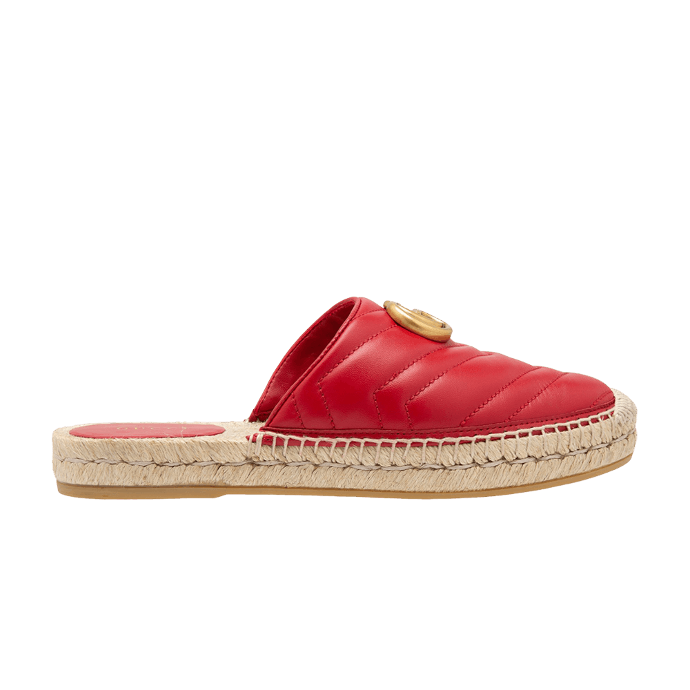 Gucci Wmns Espadrilles Mule 'Double G - Hibiscus Red'
