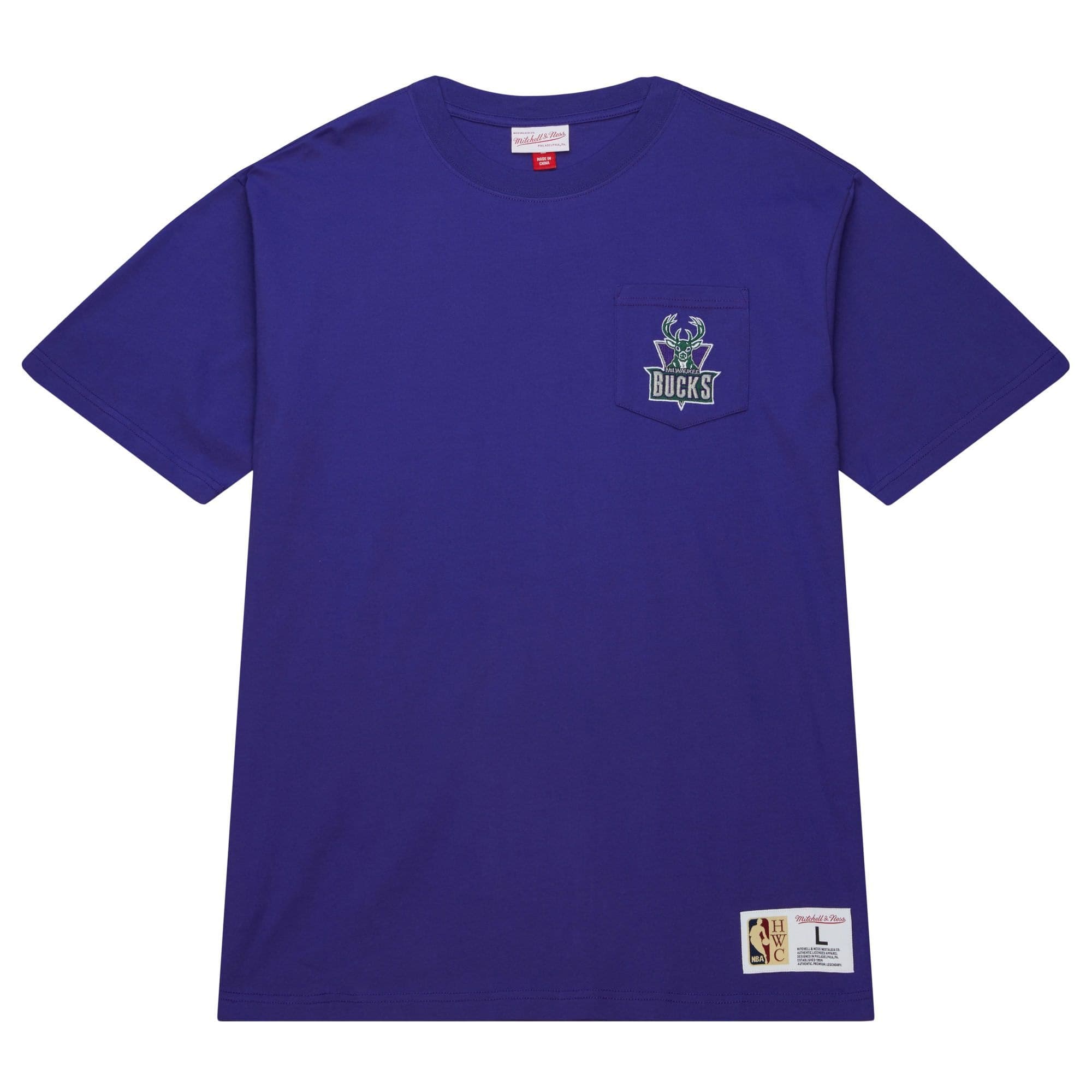 Футболка Mitchell & Ness Premium Pocket Tee Milwaukee Bucks