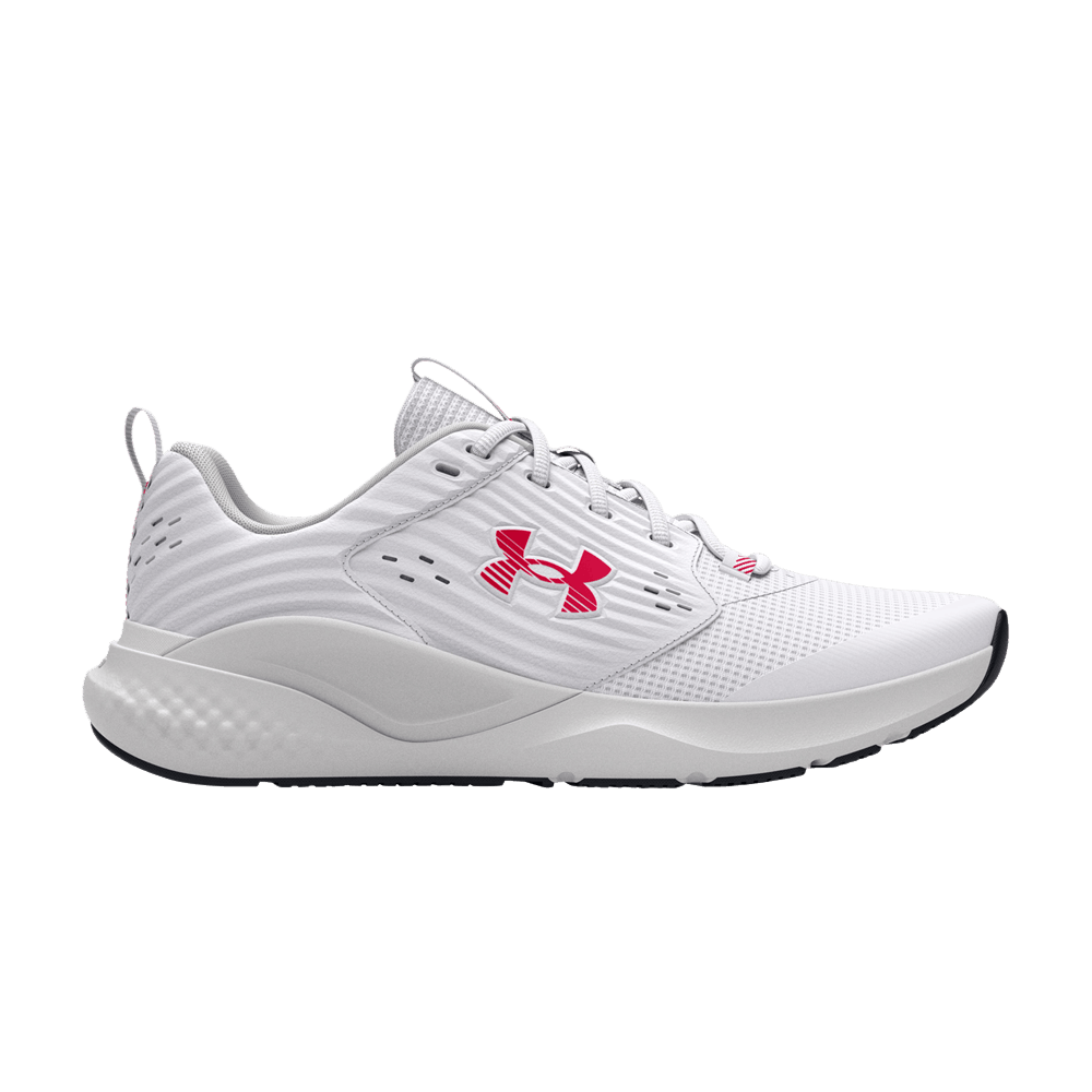 Кроссовки Under Armour Charged Commit 4 4E Wide 'White Red'