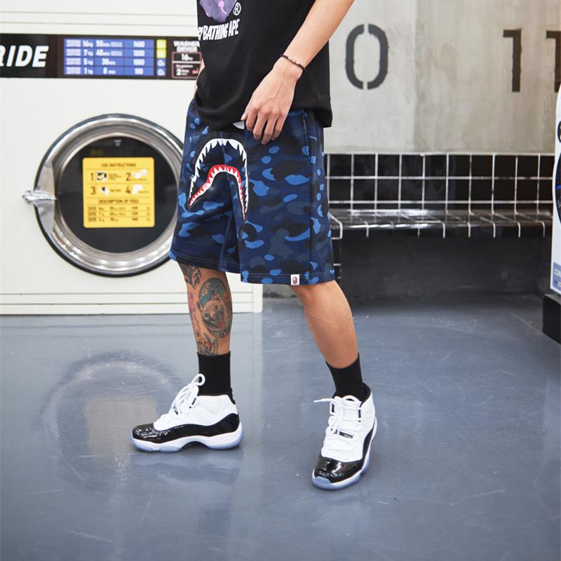 Спортивные шорты BAPE Color Camo Shark Sweat Shorts Navy