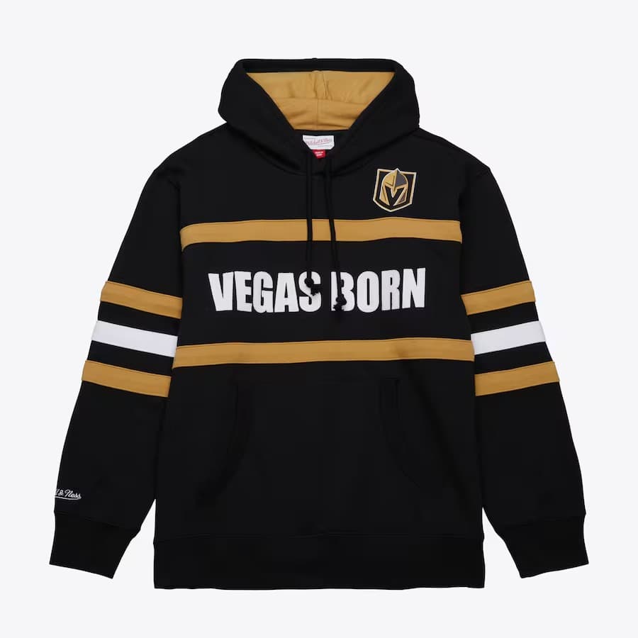 Худи Mitchell & Ness Black Vegas Golden Knights Head Coach Fleece Pullover Hoodie