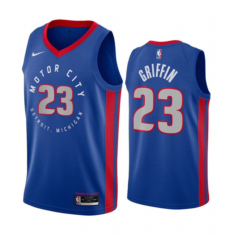 Баскетбольная джерси 2020-21 Detroit Pistons #23 Blake Griffin City Edition Navy Swingman Jersey