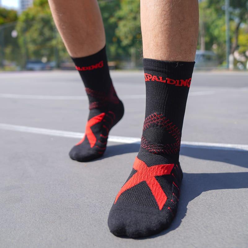 Спортивные носки Ehot Spalding Web Black-Red Crew Socks