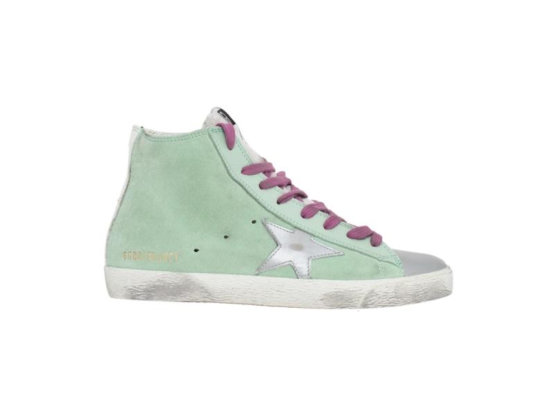 Кроссовки Golden Goose Wmns Francy Donna High Mint Silver Star