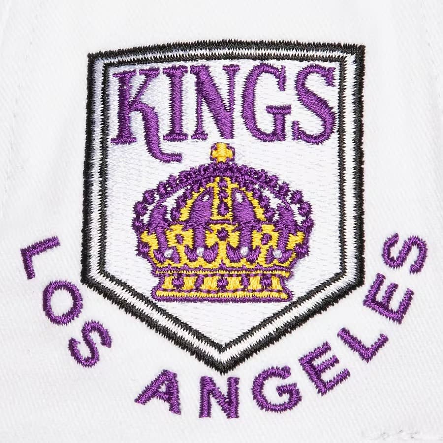 Бейсболка Mitchell & Ness White Los Angeles Kings Tail Sweep Pro Vintage Snapback Hat
