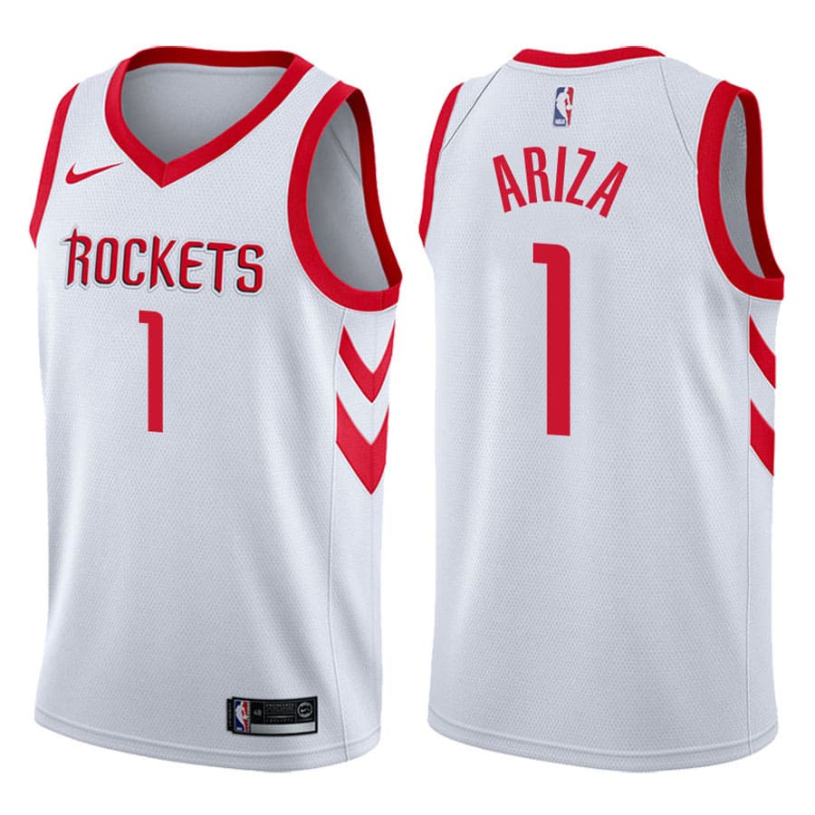 Баскетбольная джерси 2017-18 Houston Rockets #1 Trevor Ariza Association Edition White Swingman Jersey