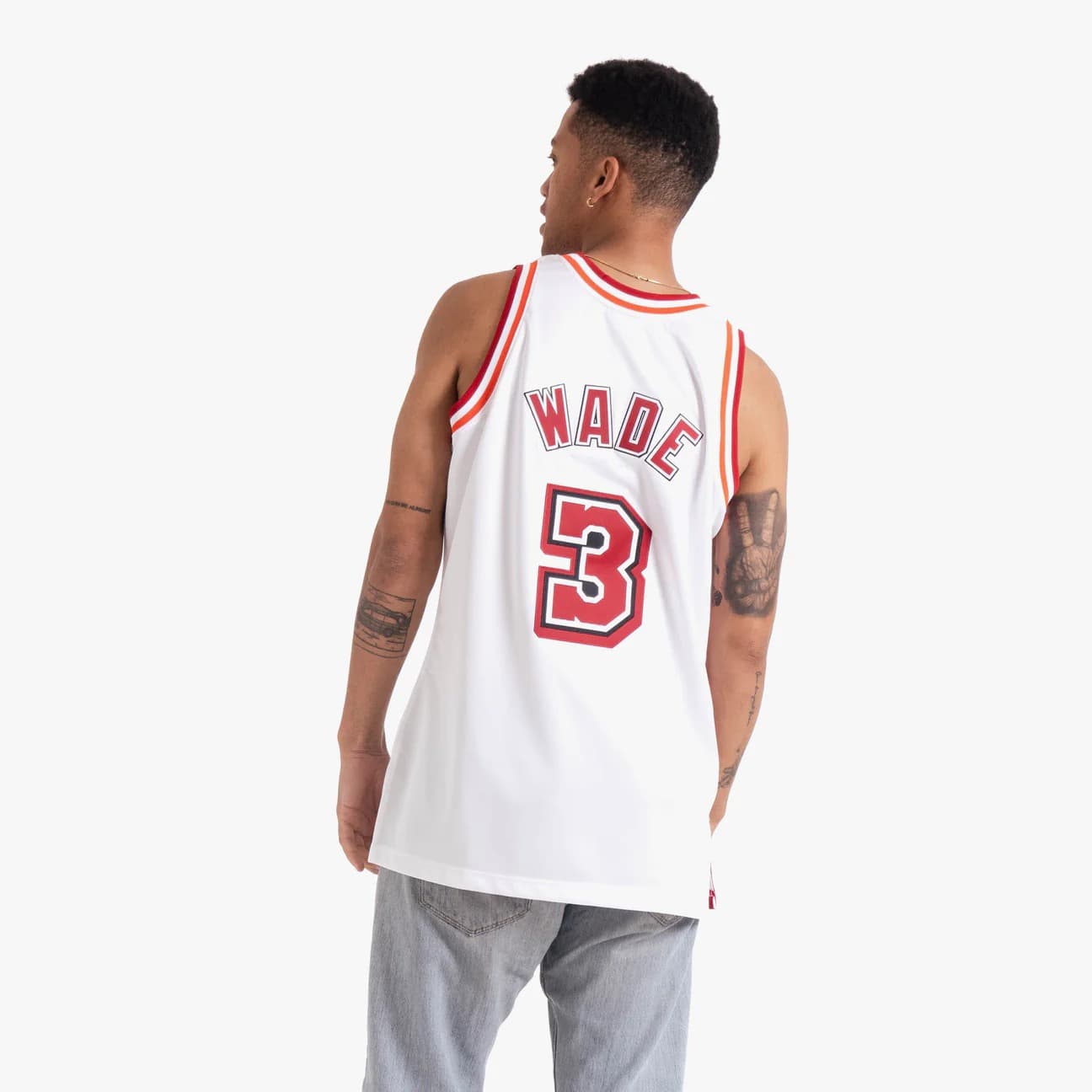 Баскетбольная джерси 2007-08 Miami Heat Dwyane Wade #3 Authentic Hardwood Classic White Jersey