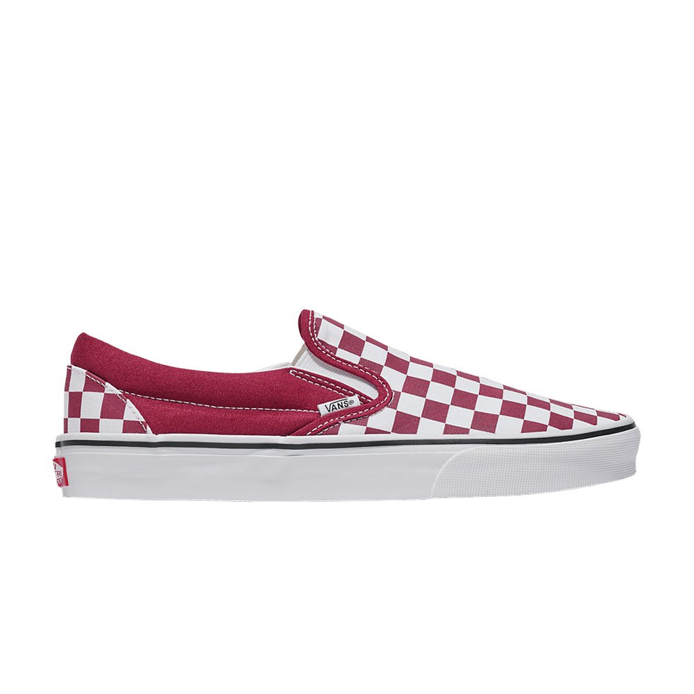 Кроссовки Vans Classic Slip-On 'Checkerboard - Rhododendron Red'