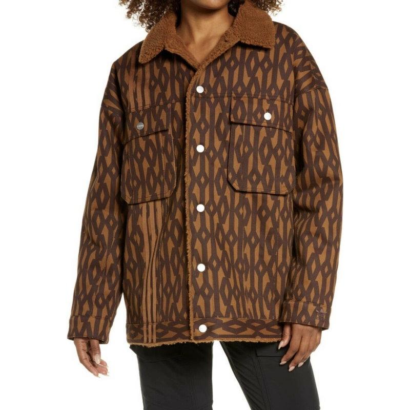 Куртка adidas Ivy Park Denim Monogram Jacket (All Gender) Wild Brown/Night Red
