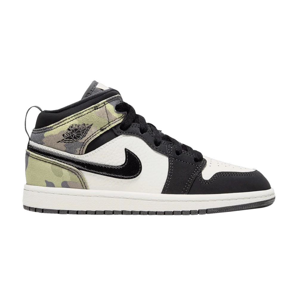 Кроссовки Air Jordan 1 Mid SE PS 'Camo'