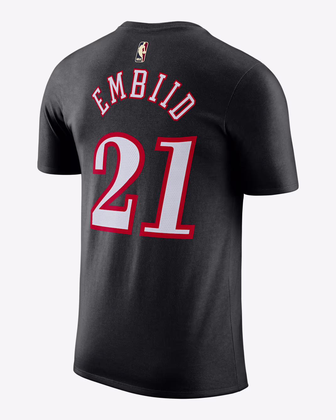 Мужская футболка Nike NBA Joel Embiid Philadelphia 76ers Hardwood Classics Essentials Black
