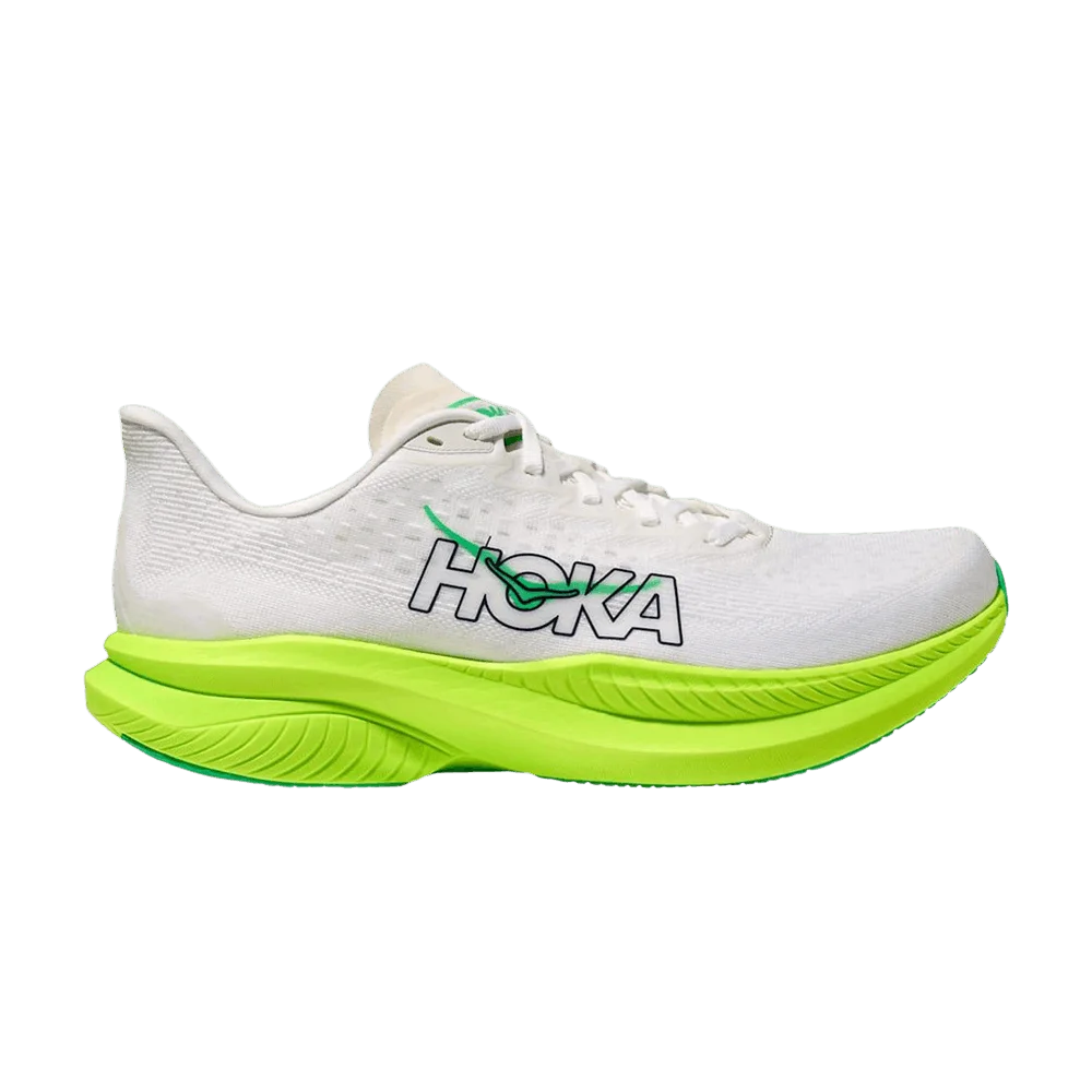 Кроссовки HOKA Mach 6 'White Neon Lime'