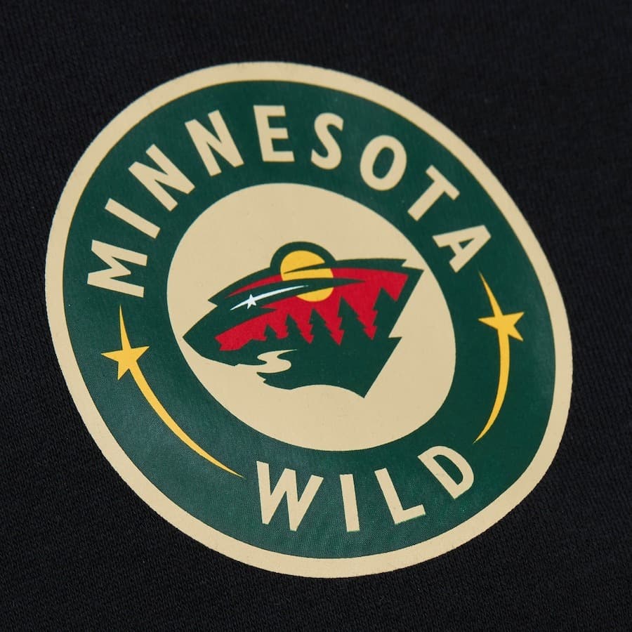 Худи Mitchell & Ness Black Minnesota Wild Game Time Fleece Pullover Hoodie