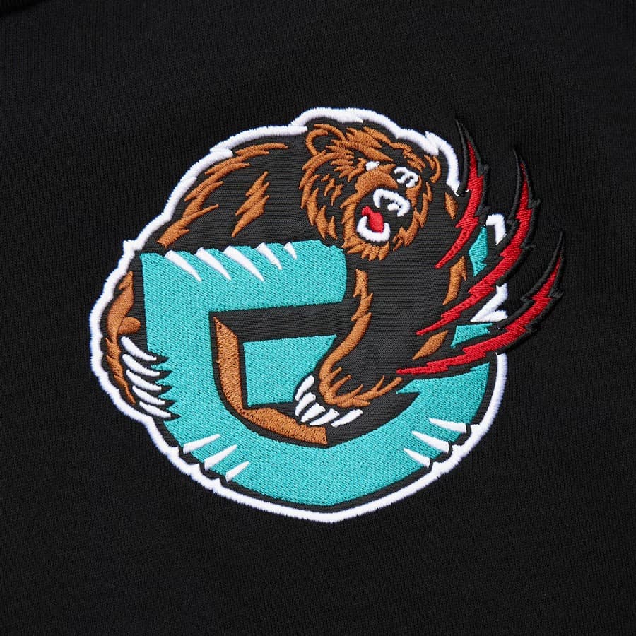 Худи Mitchell & Ness Black Vancouver Grizzlies Team OG 2.0 Vintage Logo Fleece Pullover Hoodie