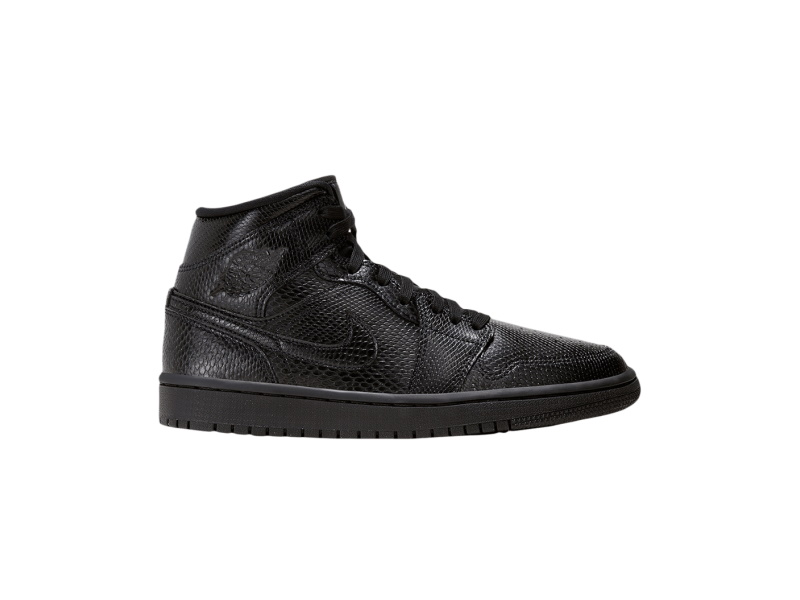 Кроссовки Wmns Air Jordan 1 Mid 'Black Snakeskin'
