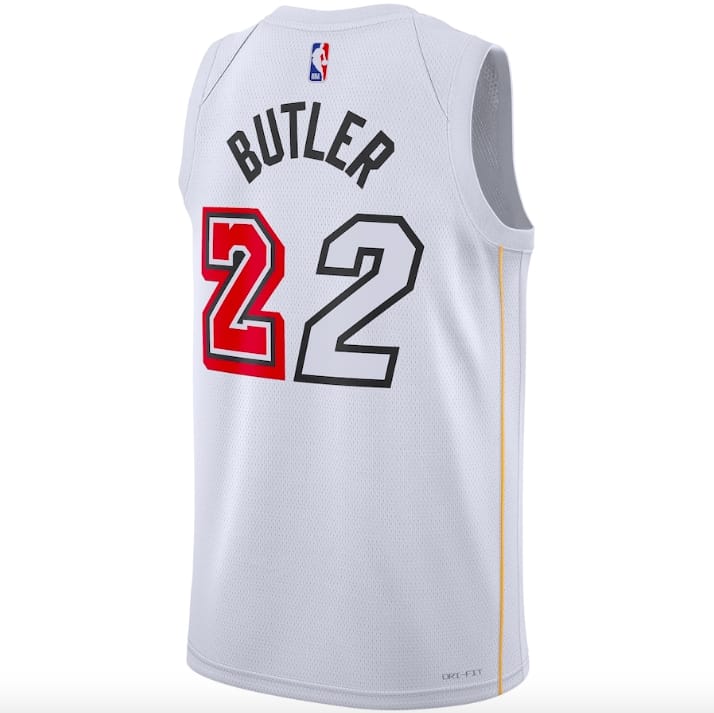 Баскетбольная джерси 2022-23 Miami Heat #22 Jimmy Butler Swingman City White Jersey