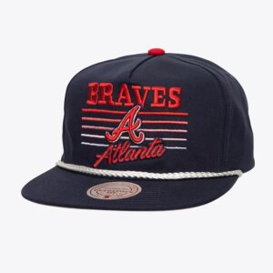 Mitchell-Ness-Navy-Atlanta-Braves-Radiant-Lines-Deadstock-Snapback-Hat-300x300