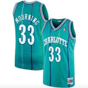 1992-93-Charlotte-Hornets-33-Alonzo-Mourning-Mitchell-Ness-Teal-Jersey-1-300x300
