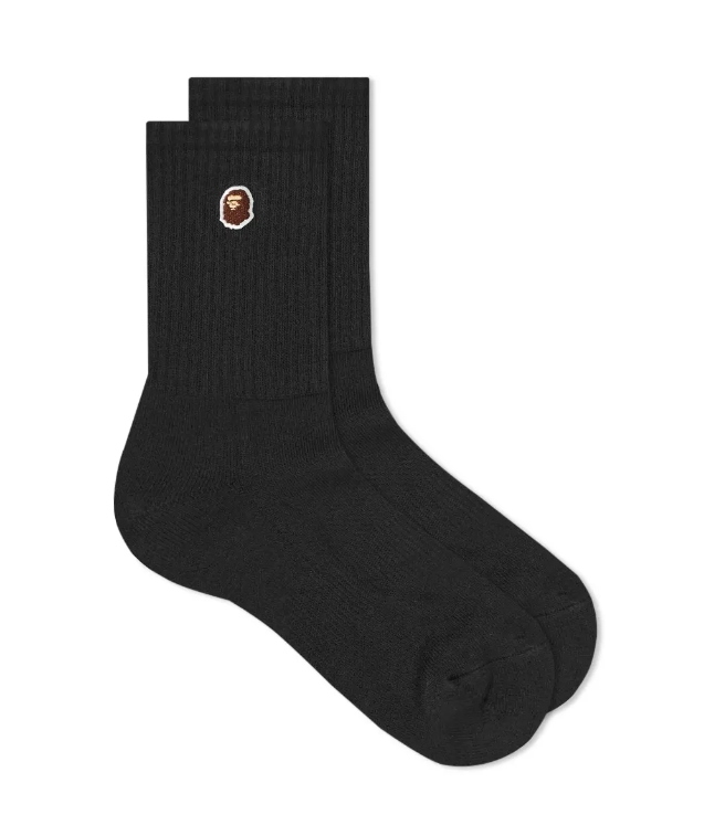 Спортивные носки BAPE Ape Head One Point Socks Black
