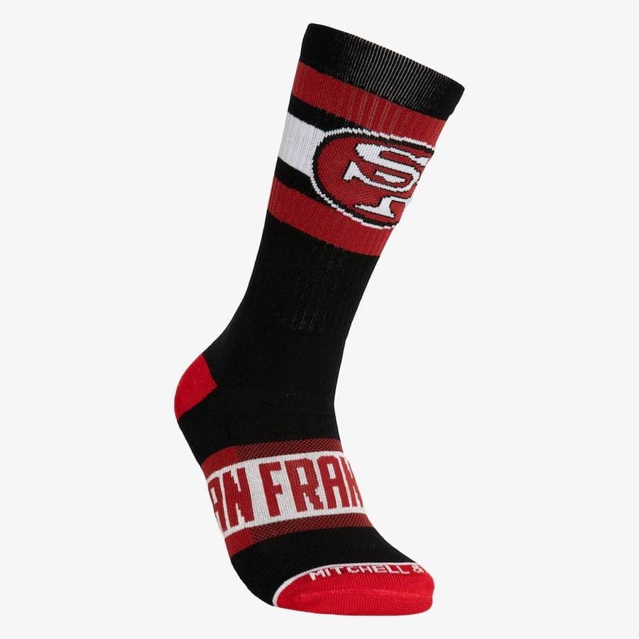 Спортивные носки Mitchell & Ness San Francisco 49ers Hail Mary Crew Socks