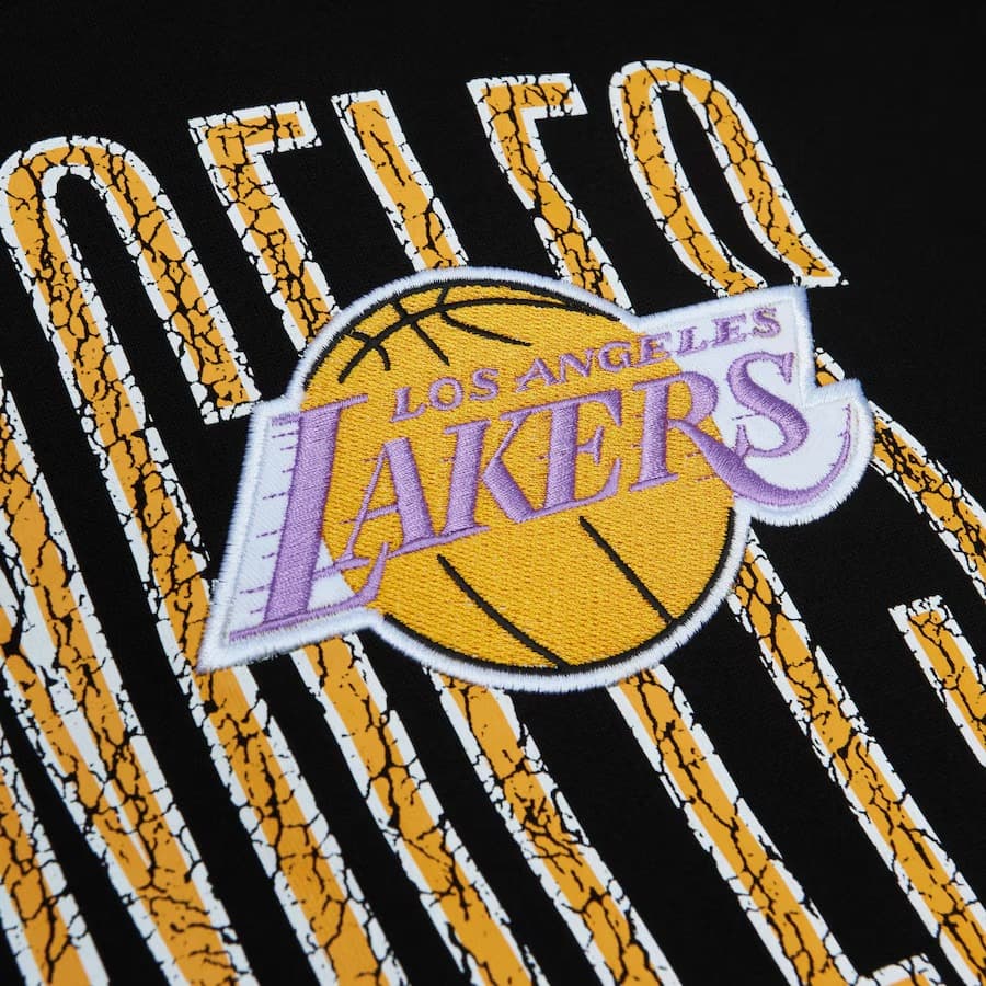 Худи Mitchell & Ness Black Los Angeles Lakers Team OG Fleece Pullover Hoodie