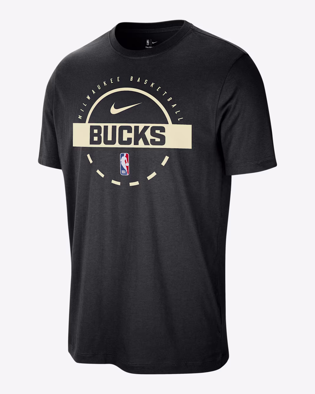 Мужская  тренировочная футболка Nike NBA Milwaukee Bucks Tee Black