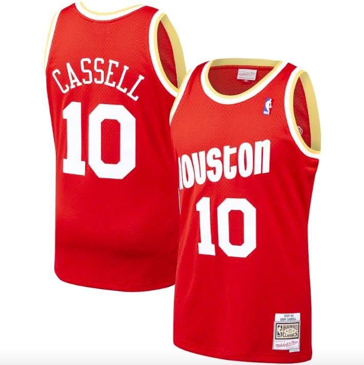 Баскетбольная джерси 1993-94 Houston Rockets #10 Sam Cassell Mitchell & Ness Red Jersey