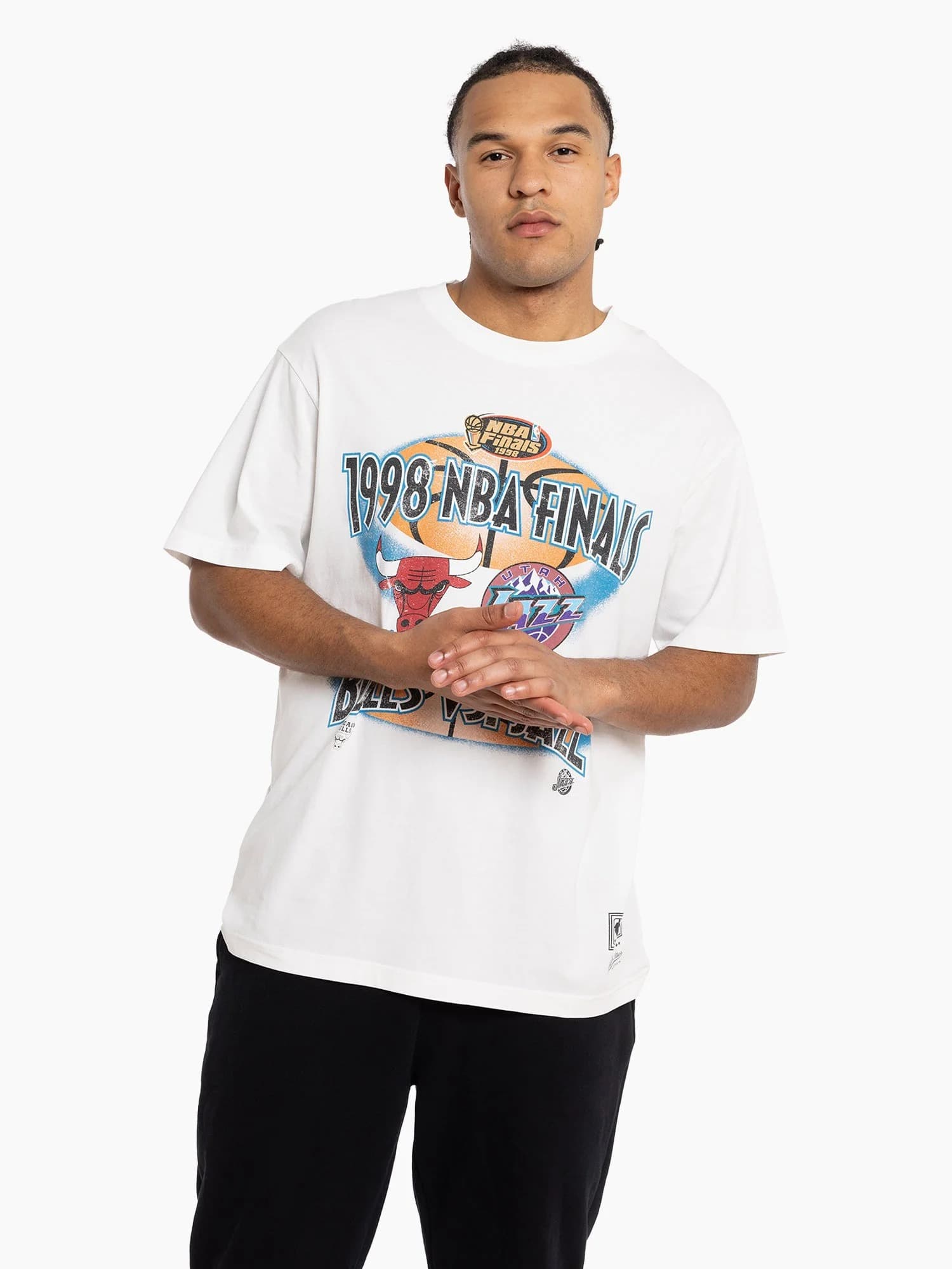 Футболка Mitchell & Ness 1998 NBA FINALS Bulls Vs Jazz Vintage NBA T-Shirt
