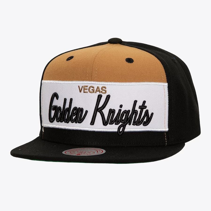 Бейсболка Mitchell & Ness Black Vegas Golden Knights Retro Sport Snapback Hat