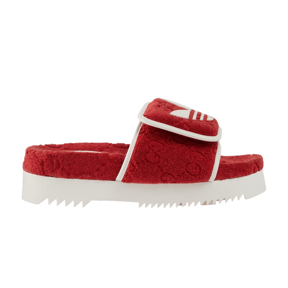 Сандалии Adidas x Gucci Wmns GG Platform Sandal 'Red Cotton Sponge'