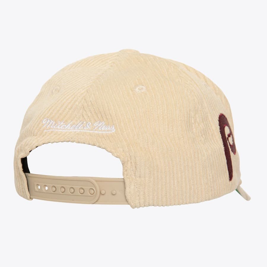 Бейсболка Mitchell & Ness Cream Philadelphia Phillies Cooperstown Collection Corduroy Deadstock Snapback Hat