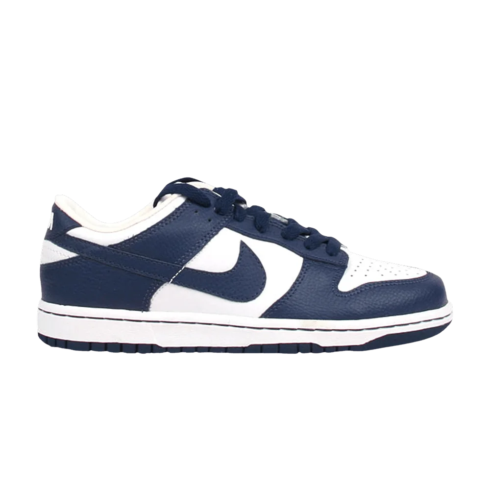 Krossovki-Nike-Dunk-Low-GS-White-Midnight-Navy