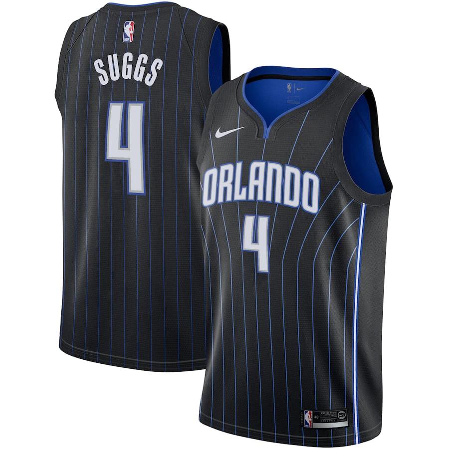 Баскетбольная джерси 2021-22 Orlando Magic #4 Jalen Suggs Swingman Jersey – Black Icon Edition