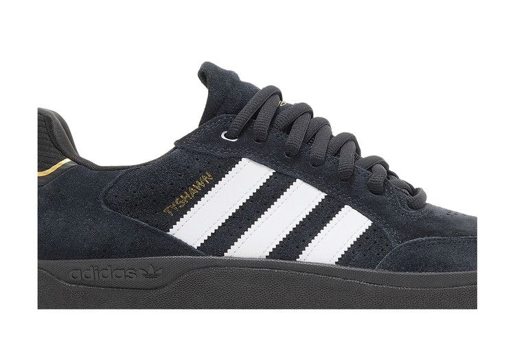Кроссовки Adidas Tyshawn Low 'Black White Gold Suede'