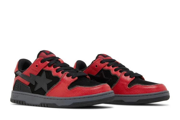 Krossovki-BAPE-Sk8-Sta-Black-Red-7
