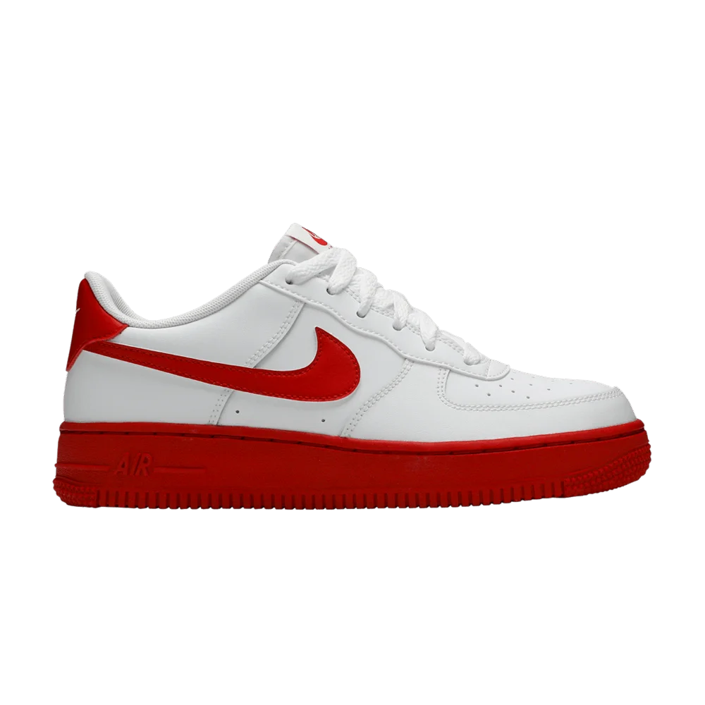 Krossovki-Nike-Air-Force-1-GS-White-Red-Sole