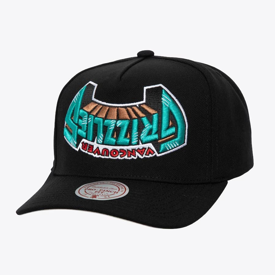 Бейсболка Mitchell & Ness Black Vancouver Grizzlies Hardwood Classics Upside Pro Snapback Hat