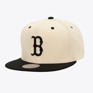 Mitchell-Ness-Cream-Black-Boston-Red-Sox-Logo-Snapback-Hat-300x300
