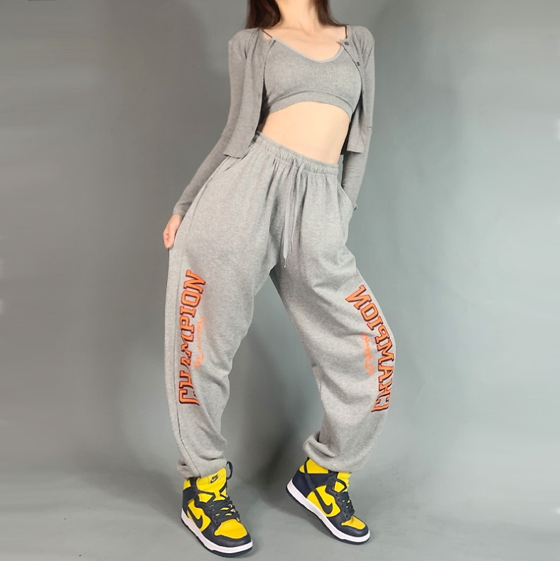 Спортивные брюки 2021 Champion Hip-hop Style Sweatpants Grey