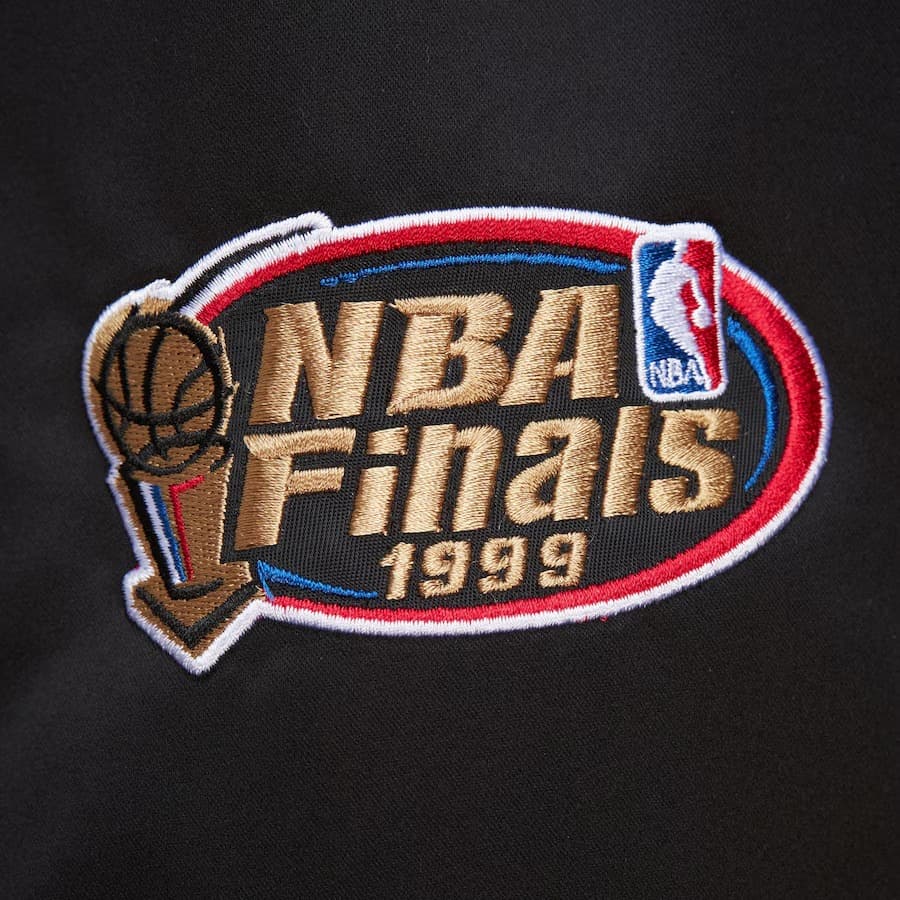 Бомбер Mitchell & Ness Black San Antonio Spurs Team OG 3.0 Satin Full Snap Jacket