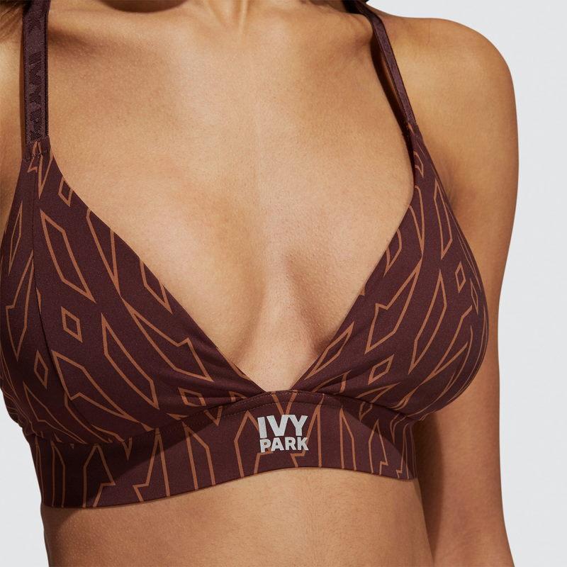 Спортивный топ adidas Ivy Park Low-Support Triangle Bra Wild Brown/Night Red
