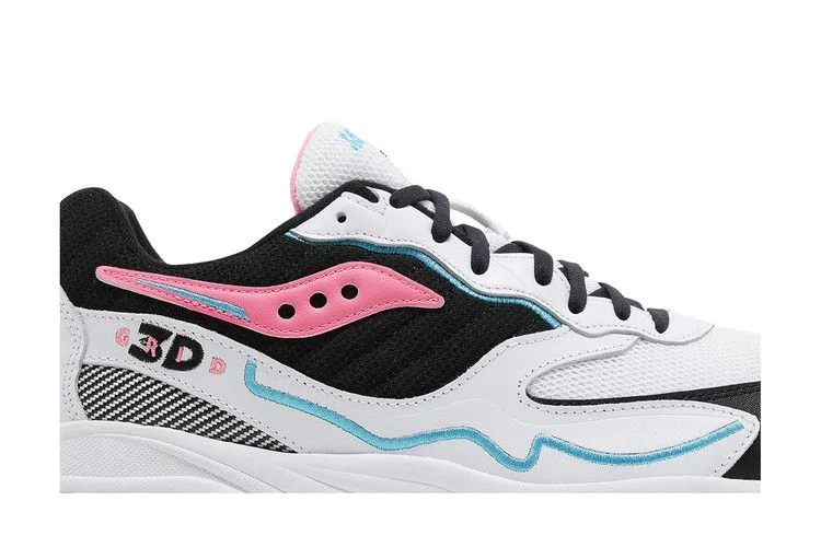 Кроссовки Saucony 3D Grid Hurricane 'White Black Pink'