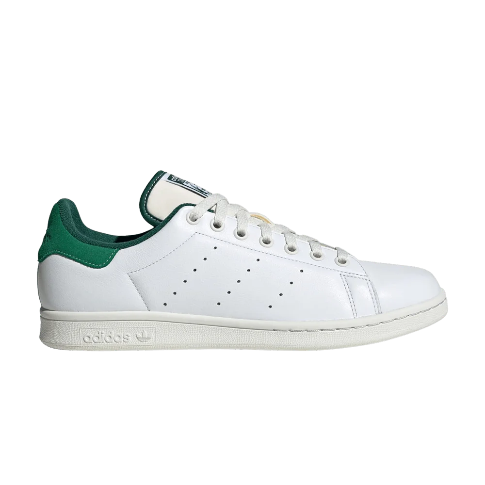 Krossovki-Adidas-Stan-Smith-White-Green-Suede-Heel