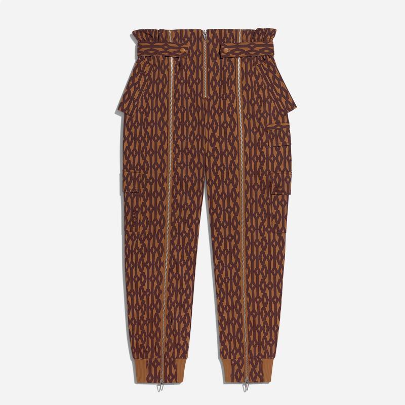 Спортивные штаны adidas Ivy Park Monogram Zipper Pants Wild Brown/Night Red