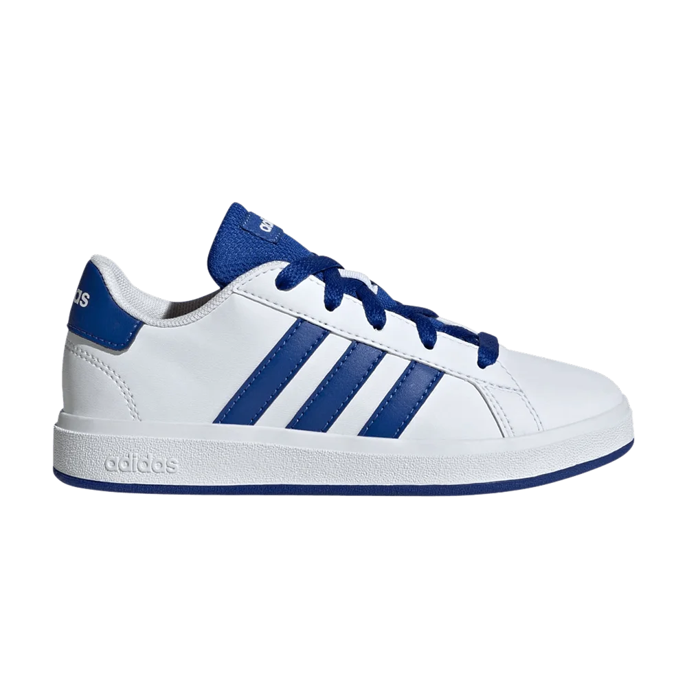 Krossovki-adidas-Grand-Court-Lace-Up-K-White-Royal-Blue